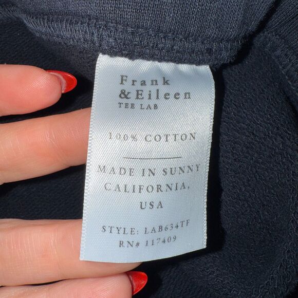 Frank&Eileen Cropped Wide Leg Sweatpant - Navy Melange S - Picture 10 of 10